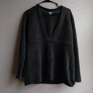 J.Jill Green Empire Waist Babydoll Merino Wool Blend Sweater